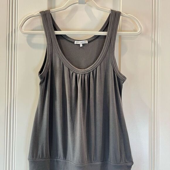 James Perse Supima Cotton Jersey Tank Dress Womens Size 2 Medium Gray Sleeveless - Picture 2 of 11